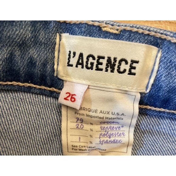 L’agence Skinny Jeans High Rise woman Size 26 Dark Wash - Picture 3 of 7